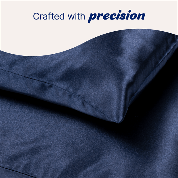 Crafted with precision. Bosley Navy Blue Pillowcase.