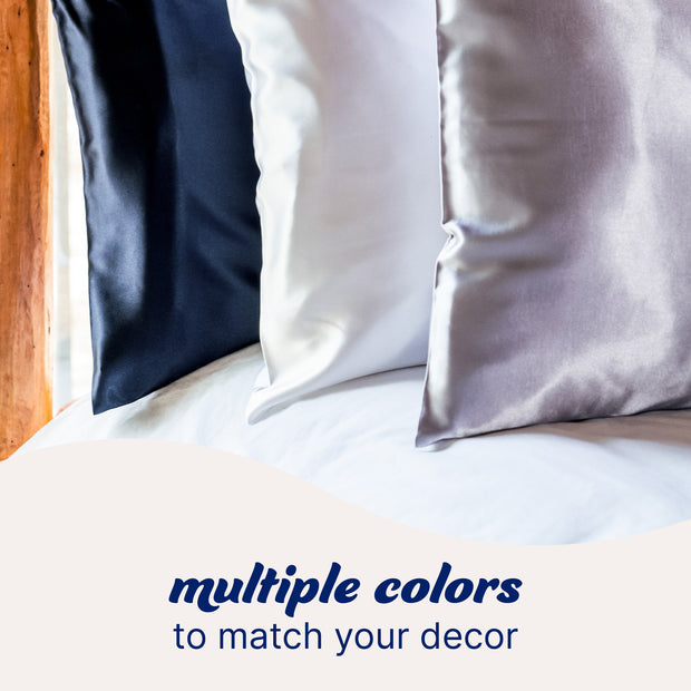 Multiple colors to choose from on Bosley Satin Dream Pillowcases.