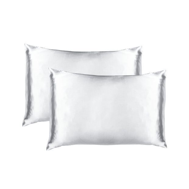 White Satin Dream Pillowcase - Double Pack Set